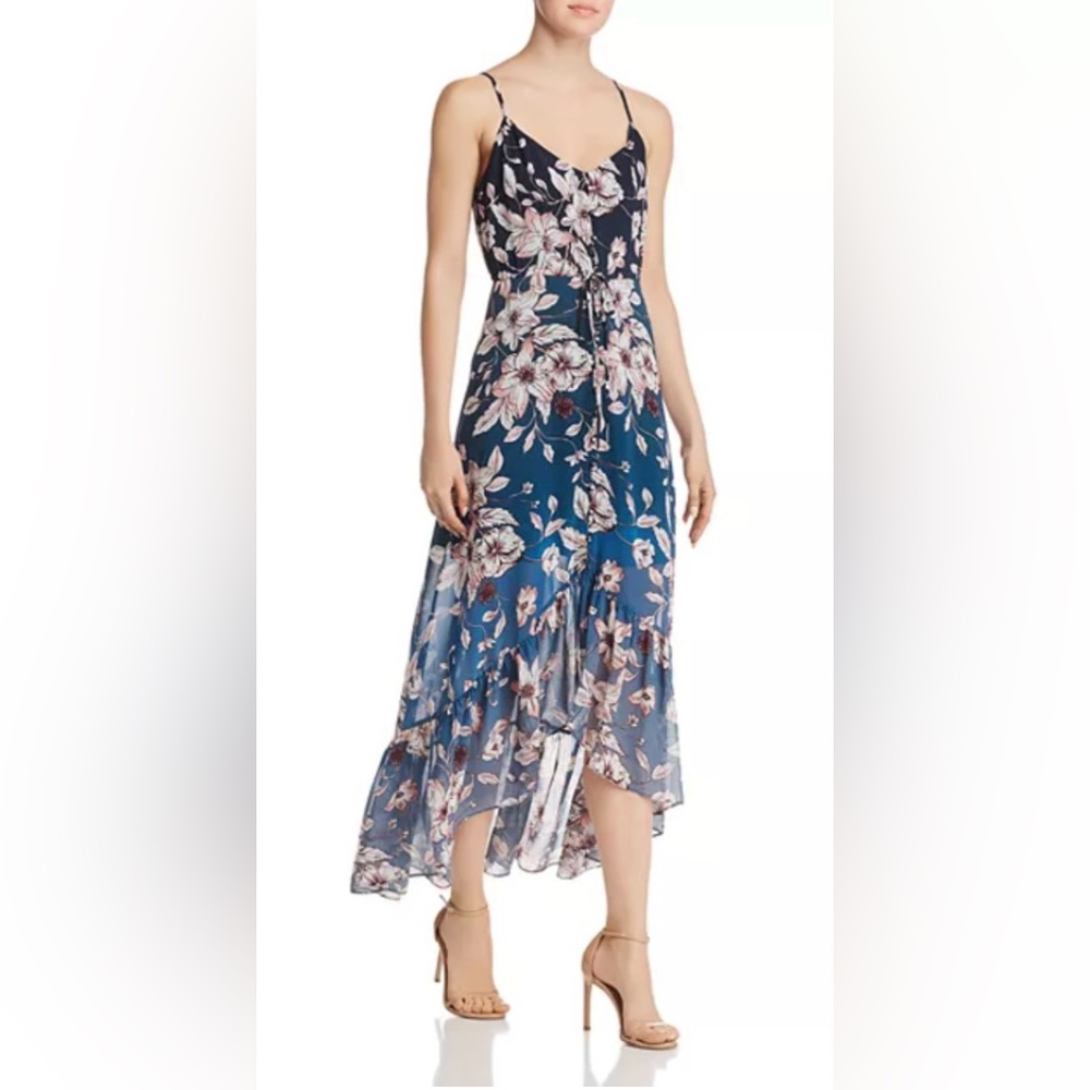 Nanette Lepore Size 6 Ombré Floral High/Low Dress